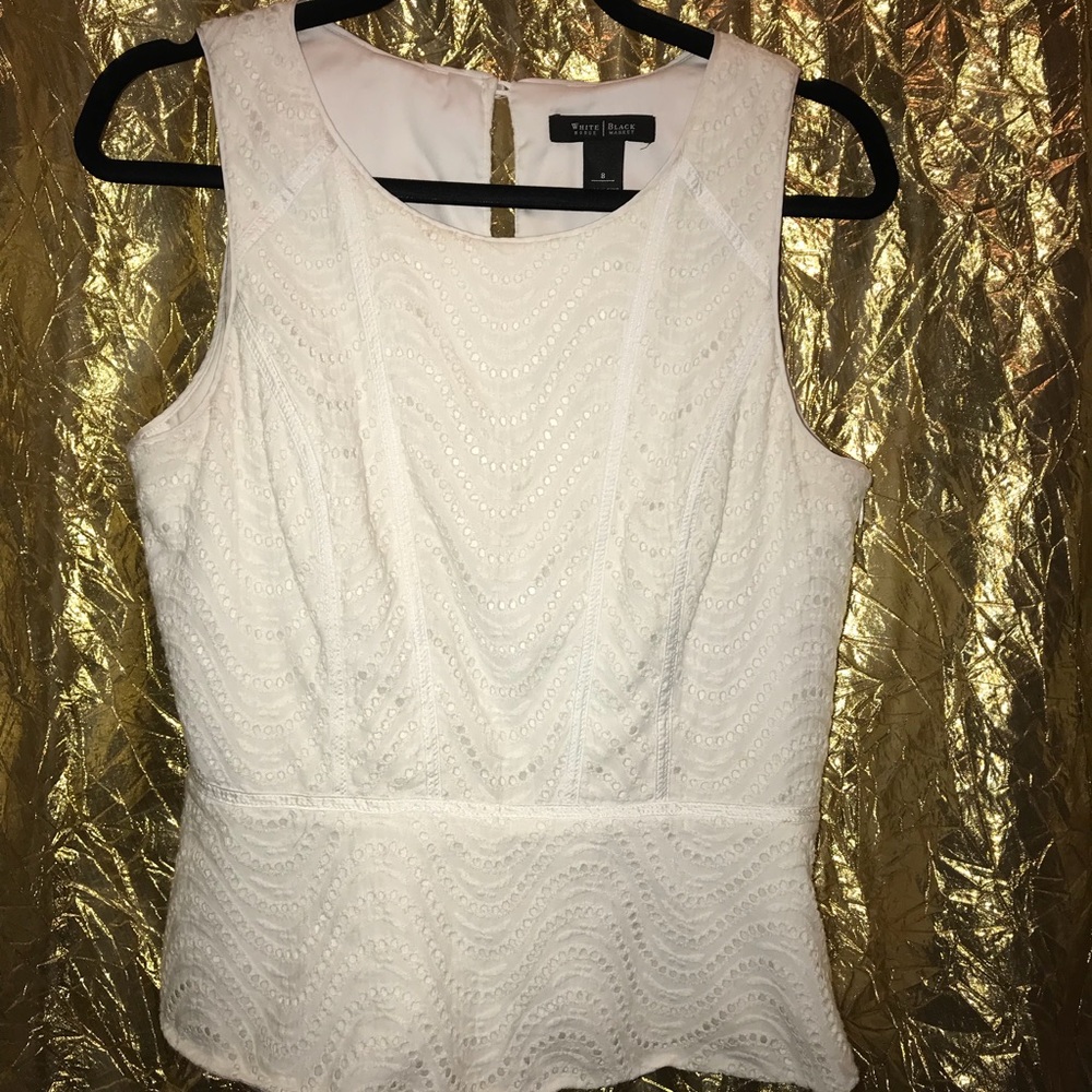 White House Black Market Peplum Tank